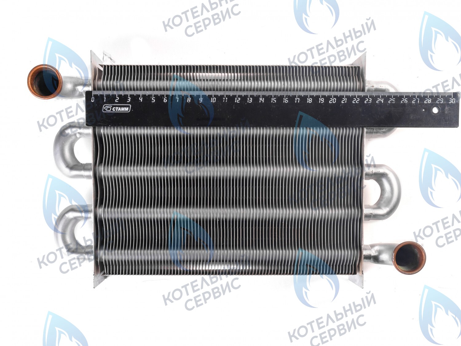 398615500 Теплообменник первичный (основной) (крепление - клипсы) Ferroli Fortuna Pro F13-F24 (398002570,398615500) в Санкт-Петербурге