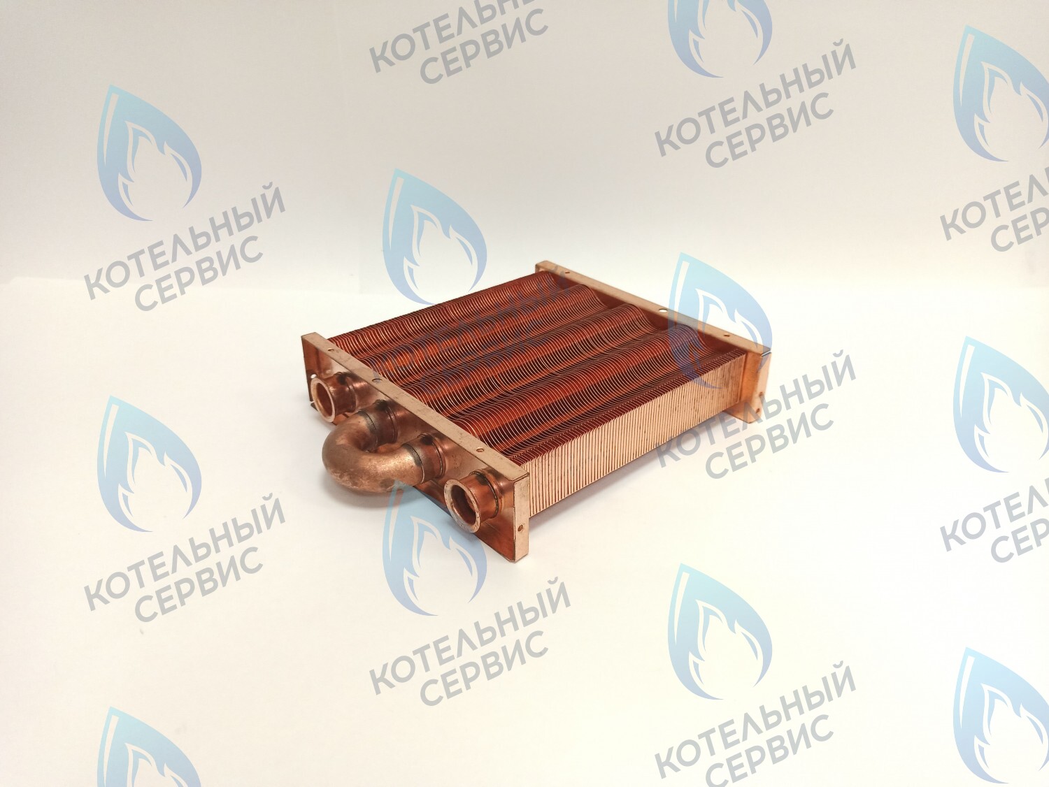 EM021-180-02 Теплообменник первичный основной (без фитингов) 180мм 85 FIN (130-200 HSG/ICH/MSC) (3318108610, 3318108640) DAEWOO в Санкт-Петербурге