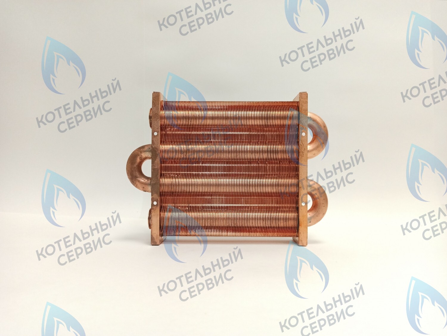 EM021-180-02 Теплообменник первичный основной (без фитингов) 180мм 85 FIN (130-200 HSG/ICH/MSC) (3318108610, 3318108640) DAEWOO в Санкт-Петербурге