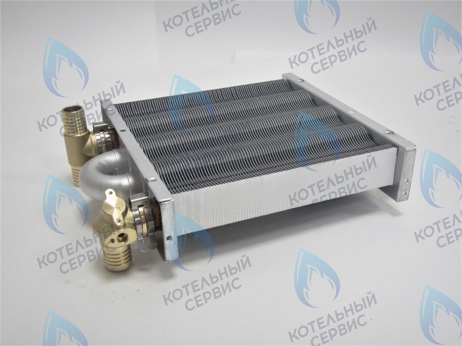 EM021-180-Фитинг-Комп Теплообменник первичный основной (с фитингами) 180 мм 85 FIN (130-200 HSG/ICH/MSC) DAEWOO в Санкт-Петербурге