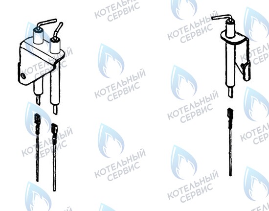 87199051490 Комплект электродов розжига с кабелями U02X-24K/U042-24K/ZSA/ZWA/ZWE BOSCH в Санкт-Петербурге