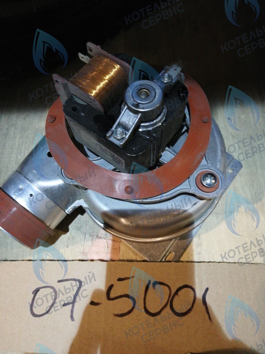 07-5001 Вентилятор для котлов 24 кВт Polykraft Alpine Light с красными патрубками отбора (47W) в Санкт-Петербурге