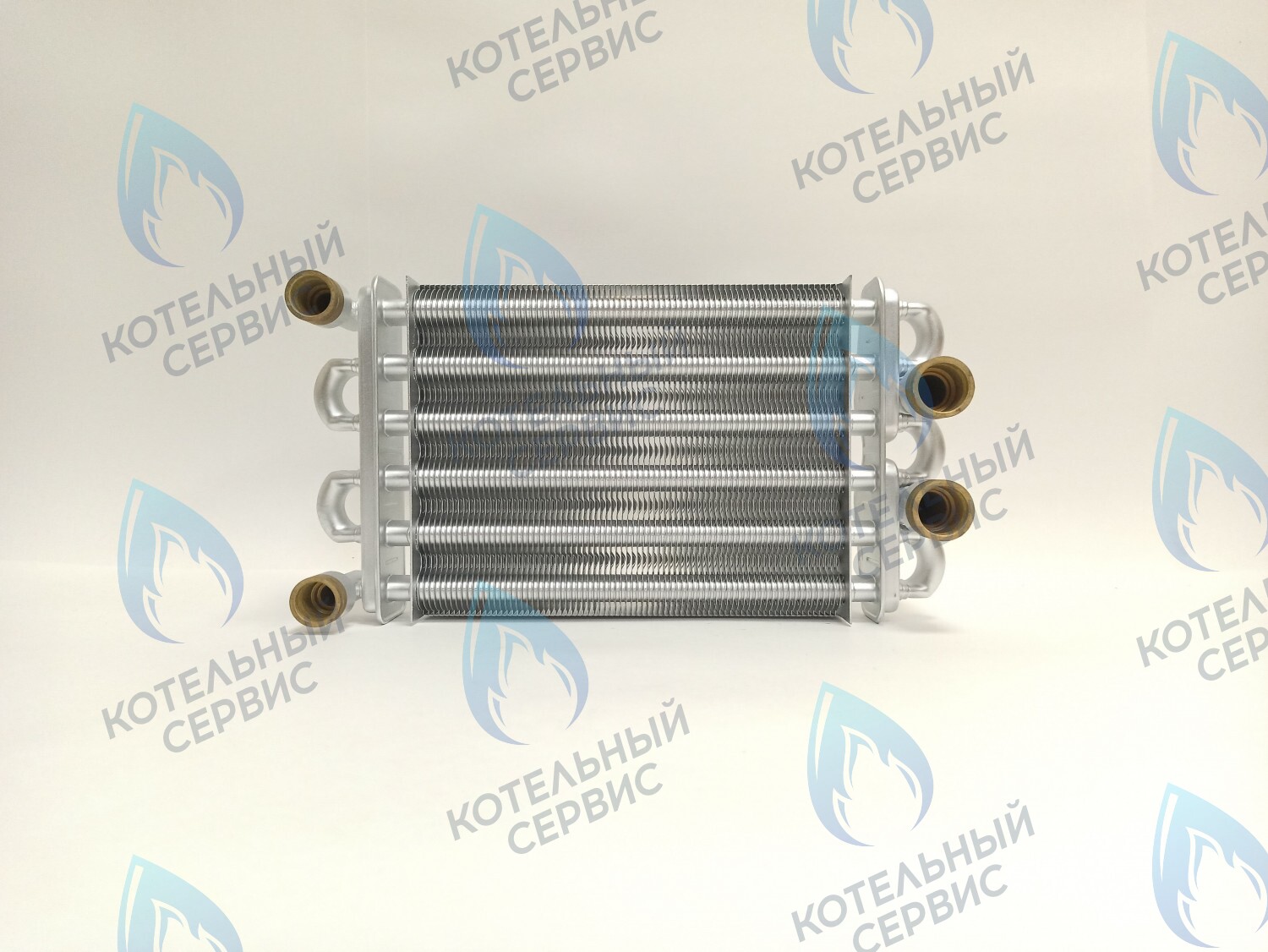 EB011-230 Теплообменник битермический 230мм 18кВт Gazlux Economy 18-T-1/-С-1 (02-2001) в Санкт-Петербурге