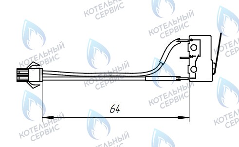 1937 Микровыключатель с пластиной (2 провода) в Санкт-Петербурге