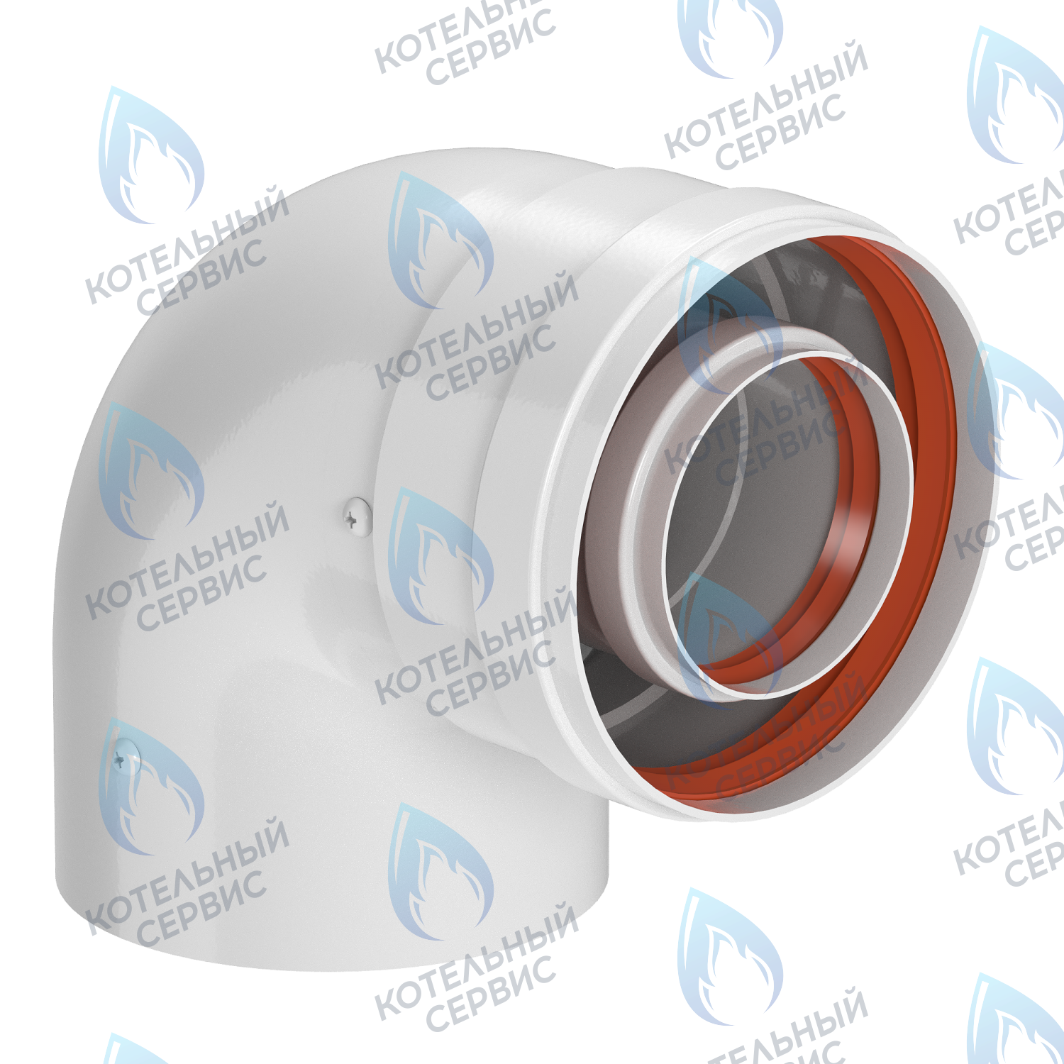 PK-90-05L Отвод промежуточный раструбн. угол 90° (колено) D60/100 (наружный диаметр мама/папа) в Санкт-Петербурге